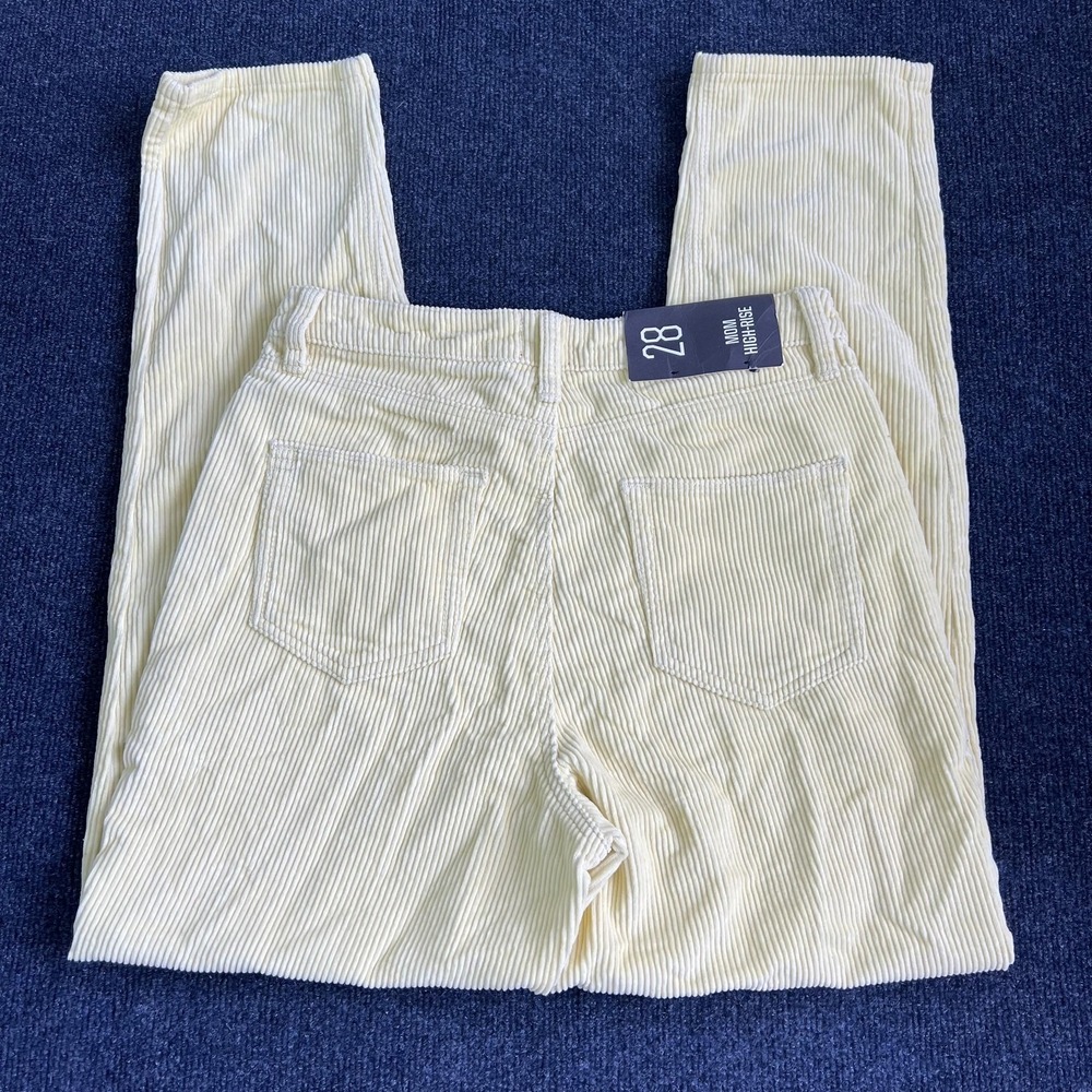 BDG Urban Outfitters Pants Womens 28 Yellow Corduroy Mom High-Rise‎ Tapered Leg